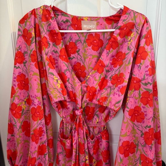 Show me your MuMu Red Floral Christina Dress size Xs - Picture 6 of 9